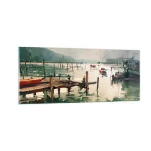 Quadro su vetro - Imbevuto di luna fusa - 100x40 cm