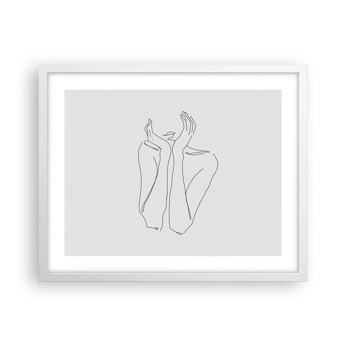 Poster in cornice bianca - Quello che sognano le ragazze - 50x40 cm