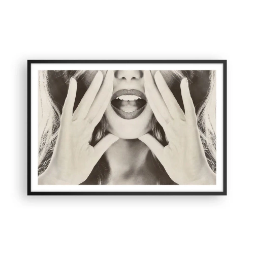 Poster in cornice nera - Arrivo! - 91x61 cm