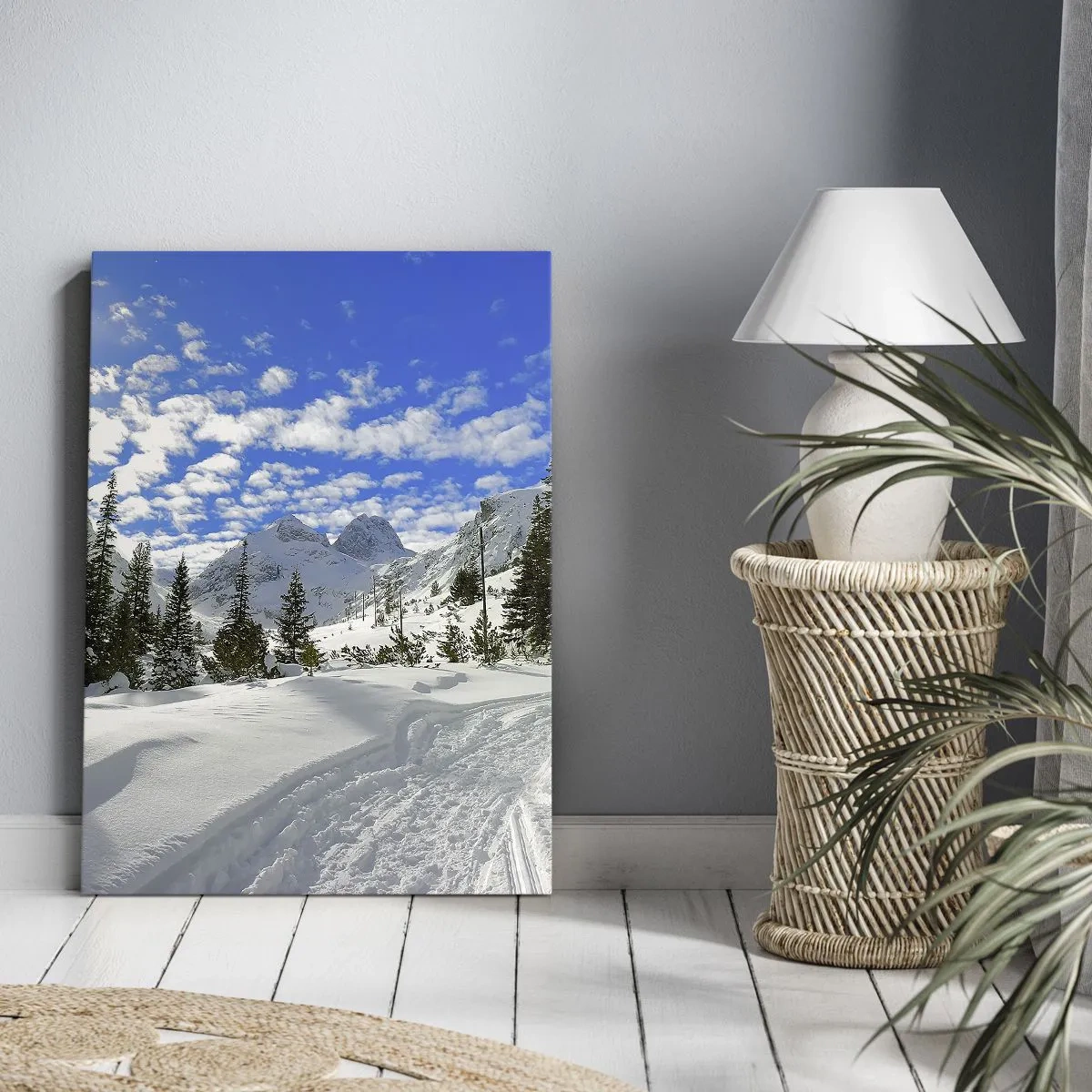 Quadro su tela - Stampe su Tela - Nella neve e nel sole - 65x120 cm
