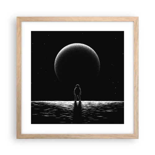 Poster in cornice rovere chiaro - Faccia a faccia - 40x40 cm