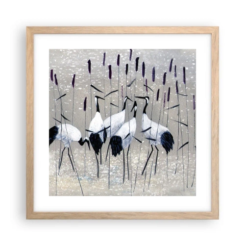 Poster in cornice rovere chiaro - Tra i suoi - 40x40 cm