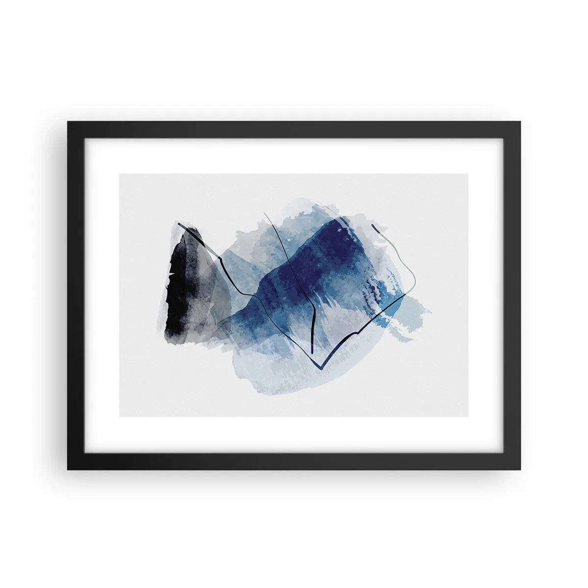 Poster in cornice nera - Monte di ghiaccio - 40x30 cm