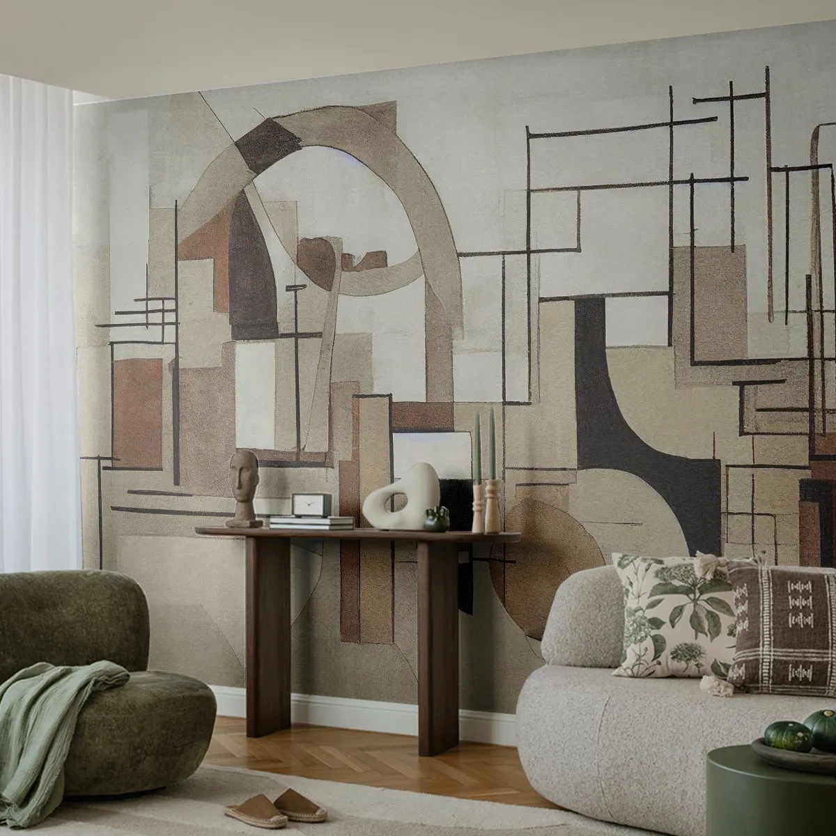 Fotomurali Premium Canvas - Paesaggio urbano 2.0 - Astrazione, Pezzo, Forme - 500x350 cm