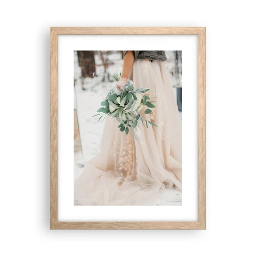 Poster in cornice rovere chiaro - E vissero felici e contenti - 30x40 cm