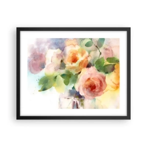 Poster in cornice nera - Delicati come un acquerello - 50x40 cm