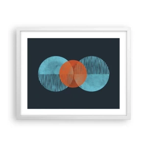 Poster in cornice bianca - Composizione simmetrica - 50x40 cm