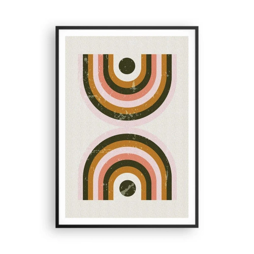 Poster in cornice nera - Astrazione gemella - 70x100 cm