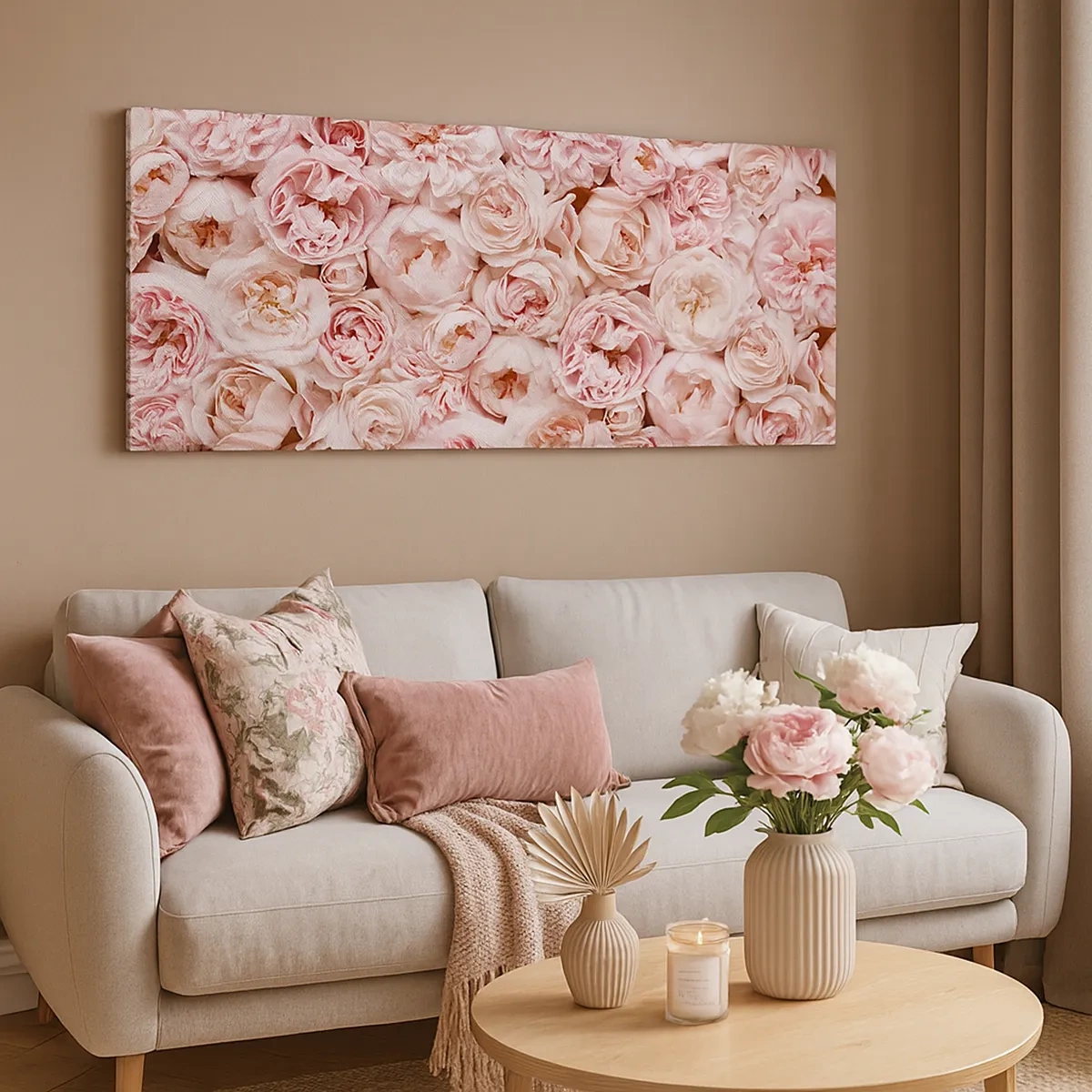 Quadro su tela - Stampe su Tela - Coperto di rose - 30x30 cm