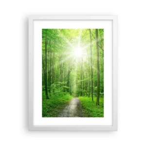Poster in cornice bianca - Cattedrale verde - 30x40 cm