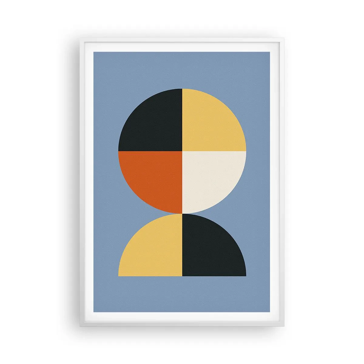 Poster in cornice bianca - Guarda e conta - 70x100 cm