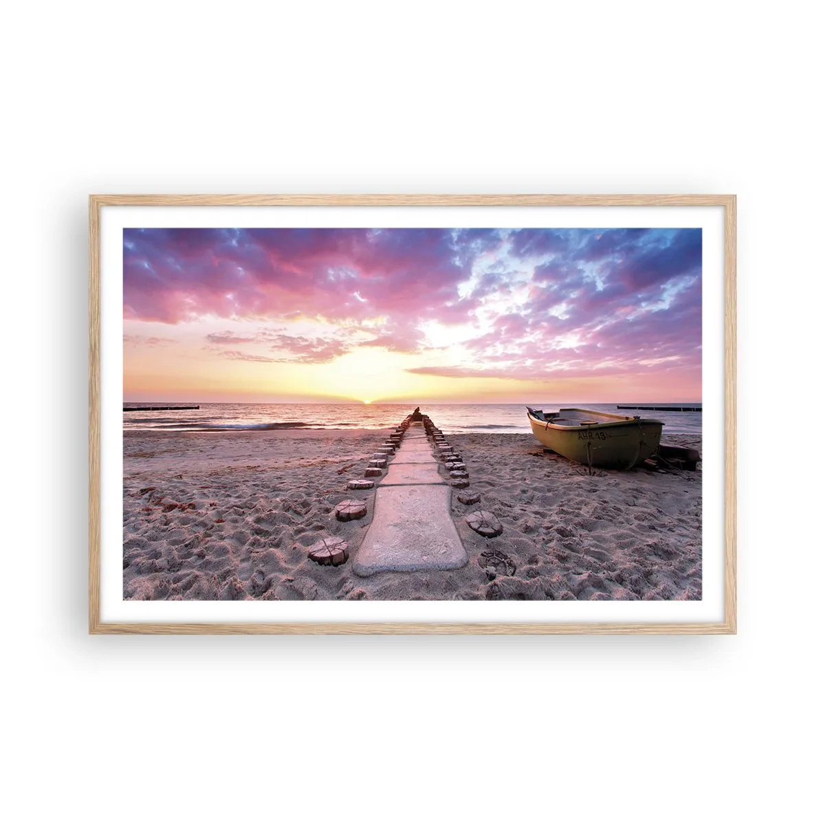 Poster in cornice rovere chiaro - Un momento profondo - 91x61 cm