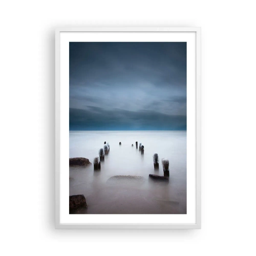 Poster in cornice bianca - Lago pensieroso - 50x70 cm