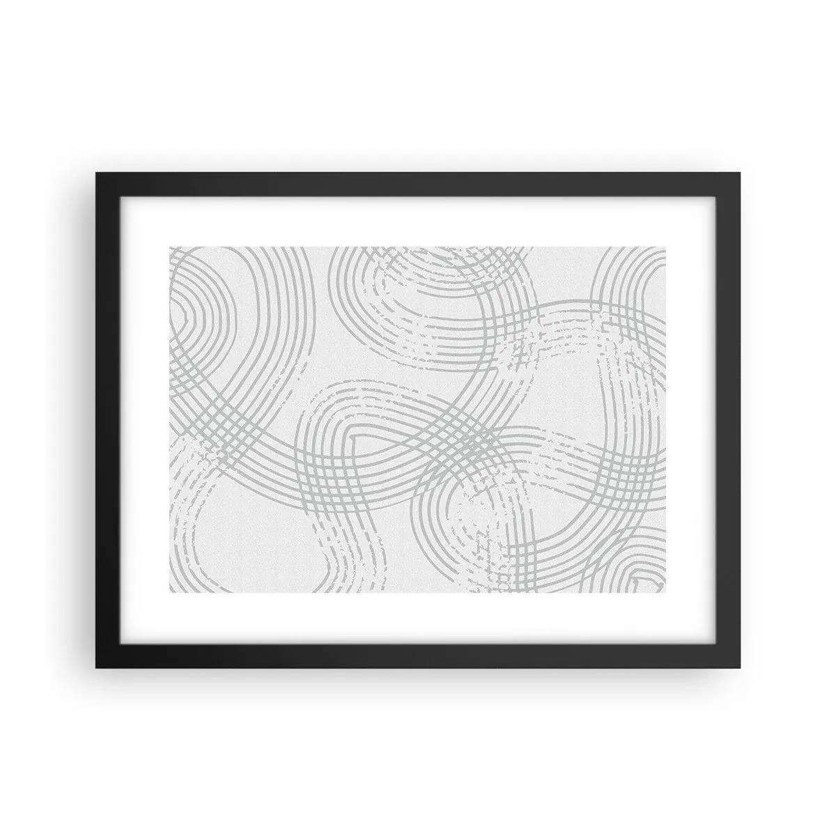 Poster in cornice nera - Non vi è una via diritta - 40x30 cm