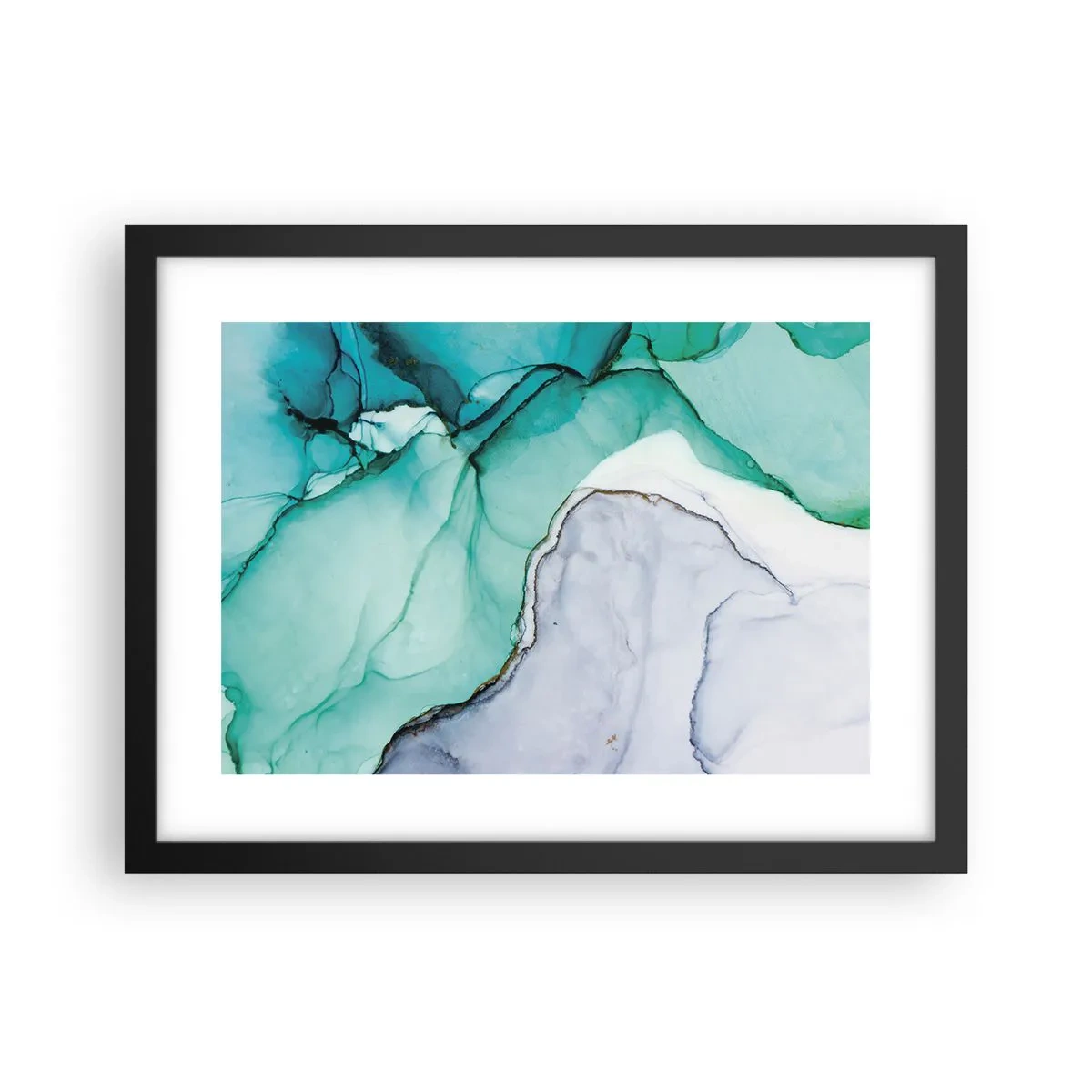 Poster in cornice nera - Studio in turchese - 40x30 cm