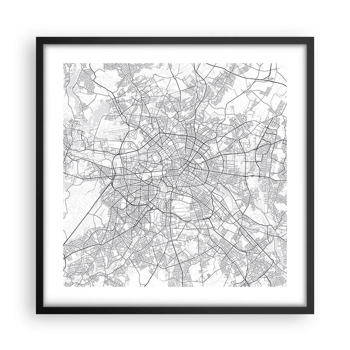 Poster in cornice nera - Il fiore di Berlino - 50x50 cm