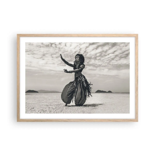 Poster in cornice rovere chiaro - Il ballo delle isole del sud - 70x50 cm