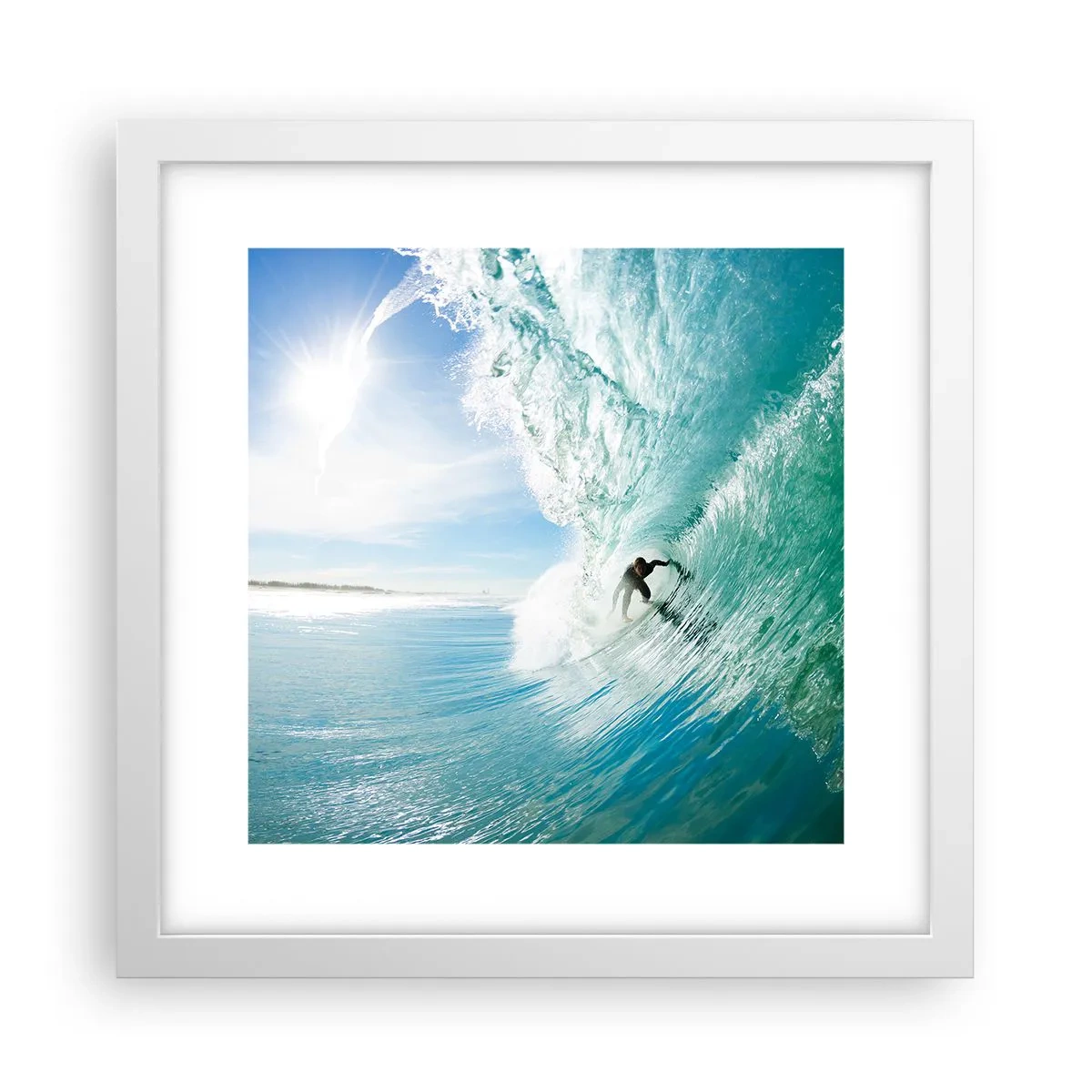 Poster in cornice bianca - Sempre sull'onda - 30x30 cm
