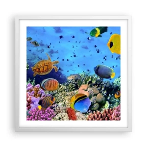 Poster in cornice bianca - Ma cosa sappiamo della vita... - 50x50 cm