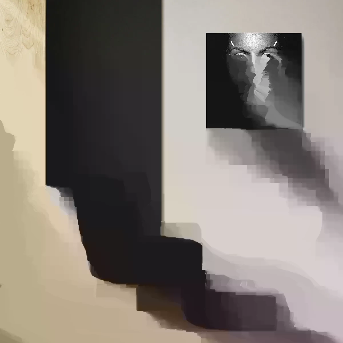 Orologio da parete - Orologio in Vetro - Il bacio delle farfalle - 40x40 cm