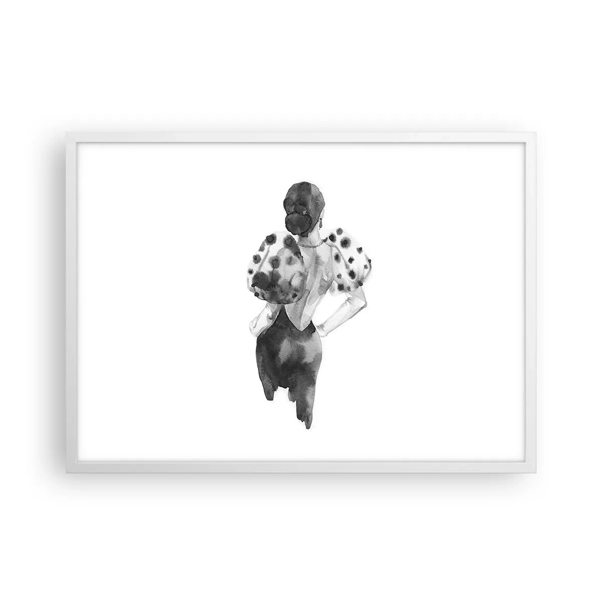 Poster in cornice bianca - è passata accanto - 70x50 cm