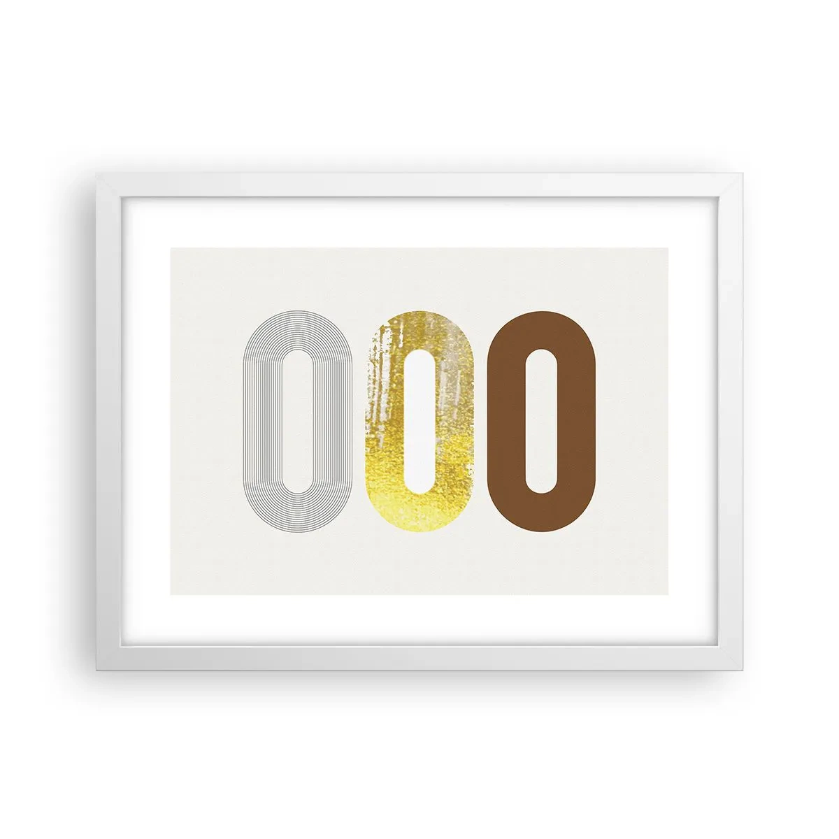 Poster in cornice bianca - Ohh! - 40x30 cm