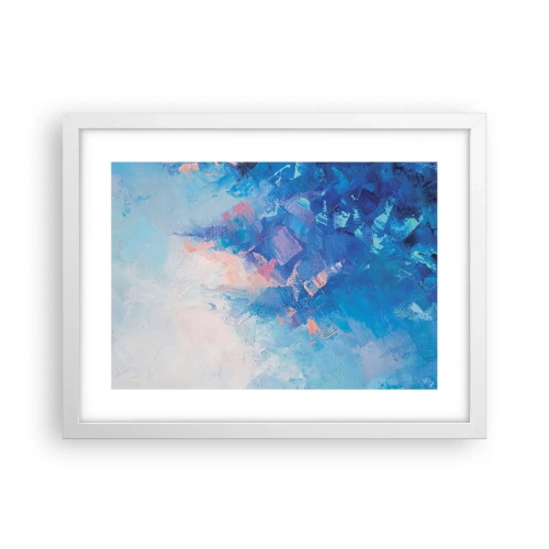 Poster in cornice bianca - Astrazione invernale - 40x30 cm