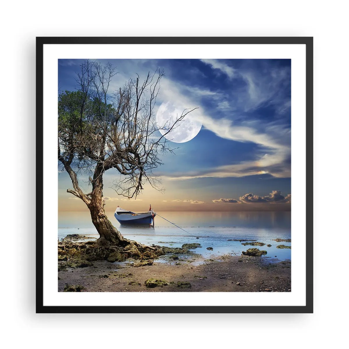 Poster in cornice nera - È la fine o l'inizio? - 60x60 cm