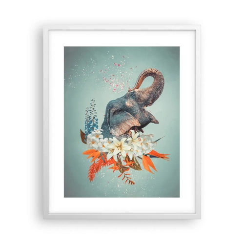 Poster in cornice bianca - Barrito di gioia - 40x50 cm