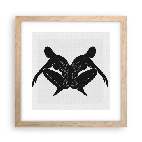 Poster in cornice rovere chiaro - Anima comune - 30x30 cm