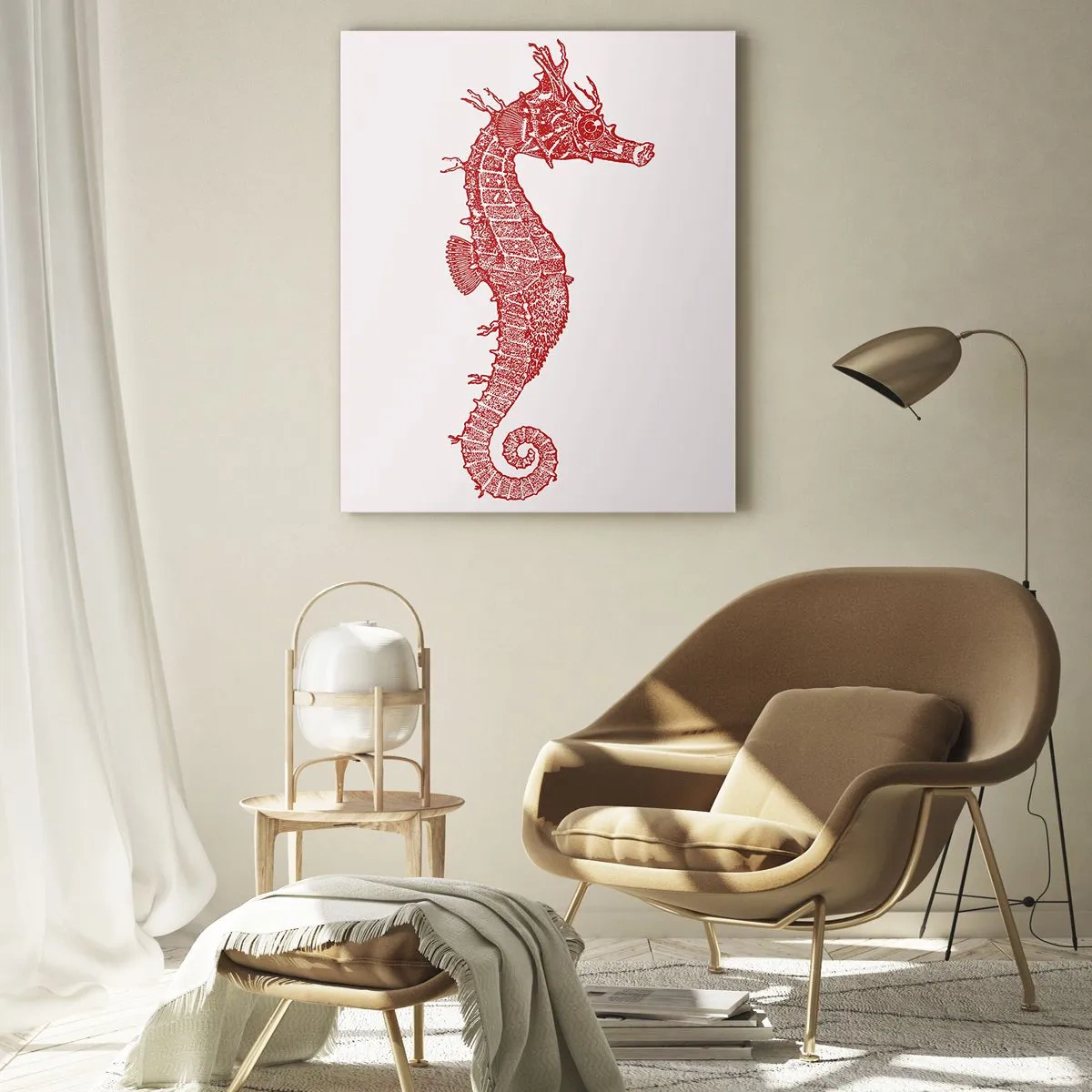 Quadro su vetro - Creatura raffinata - 80x120 cm