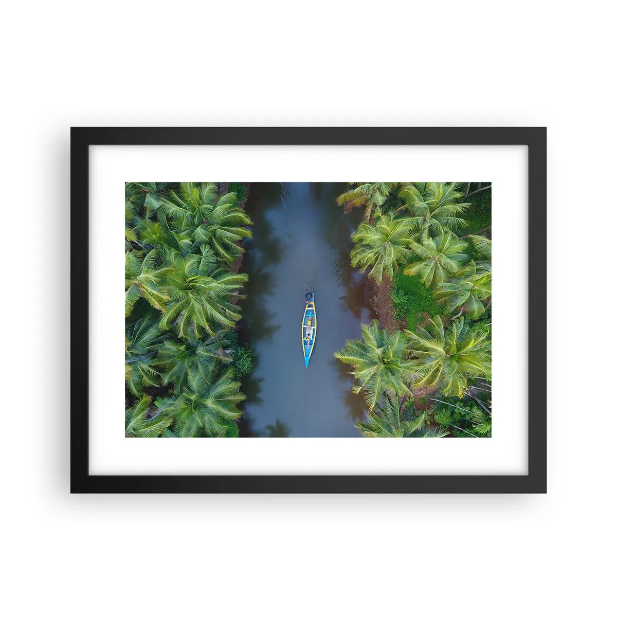 Poster in cornice nera - Sul percorso tropicale - 40x30 cm