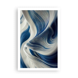 Poster - Fluidità di blu e di bianco - 61x91 cm