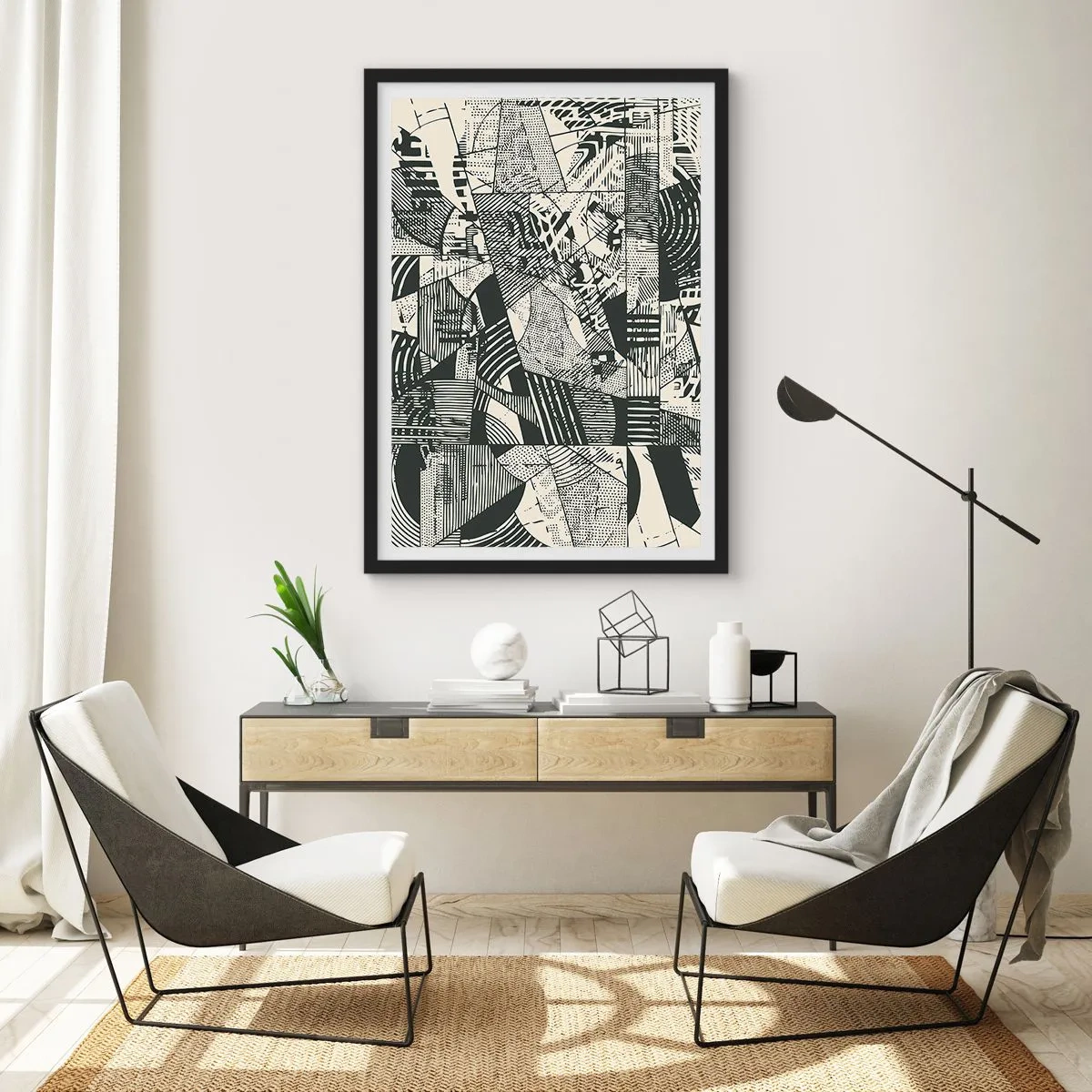 Poster in cornice nera - Dinamica della contemporaneità - 61x91 cm