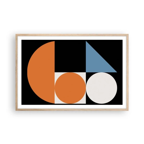 Poster in cornice rovere chiaro - Composizione di figure - 91x61 cm