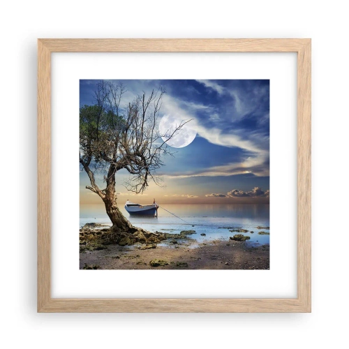 Poster in cornice rovere chiaro - È la fine o l'inizio? - 30x30 cm