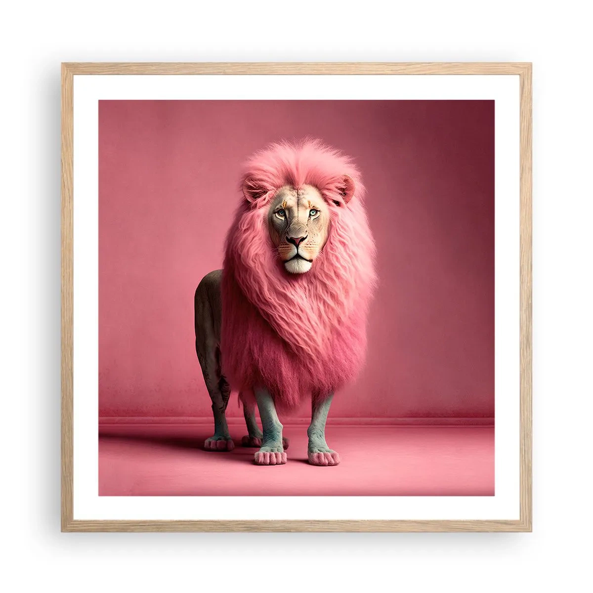 Poster in cornice rovere chiaro - E non mette più paura - 60x60 cm