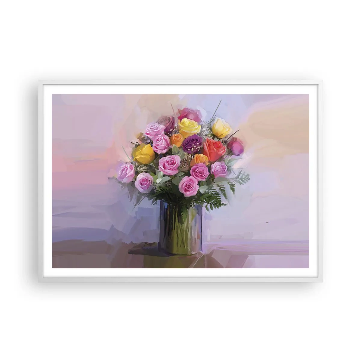 Poster in cornice bianca - Bellezza immobile - 100x70 cm