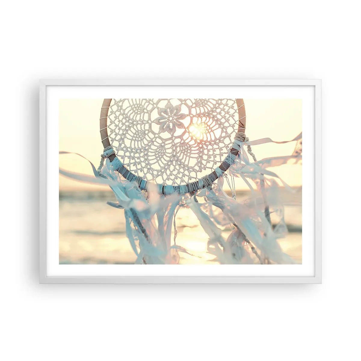 Poster in cornice bianca - Totem di pizzo - 70x50 cm