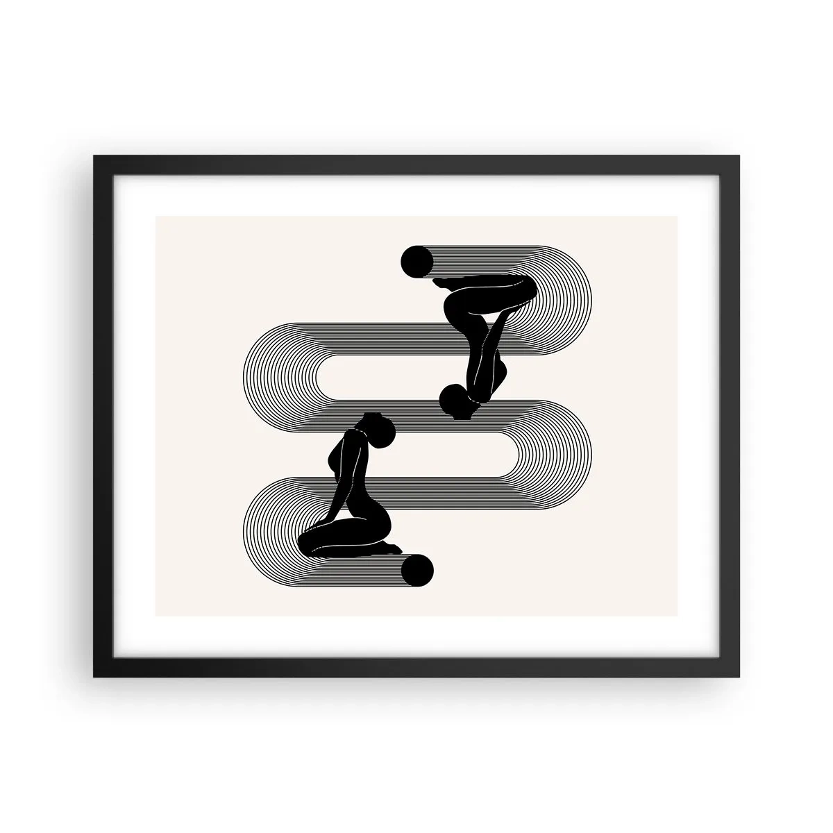 Poster in cornice nera - Simmetria sensuale - 50x40 cm