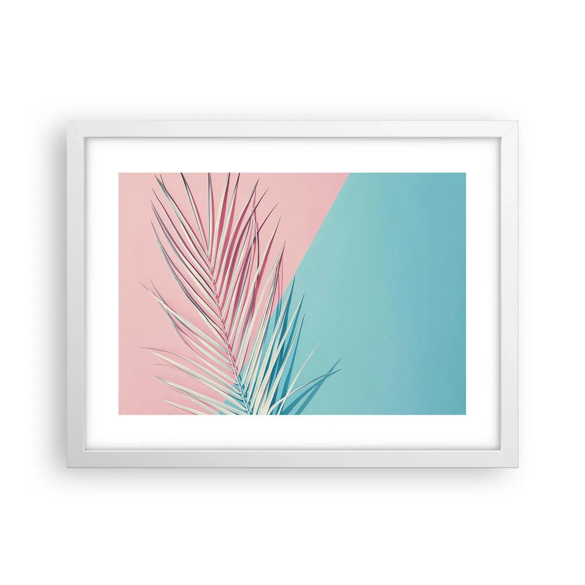 Poster in cornice bianca - Impressione tropicale - 40x30 cm