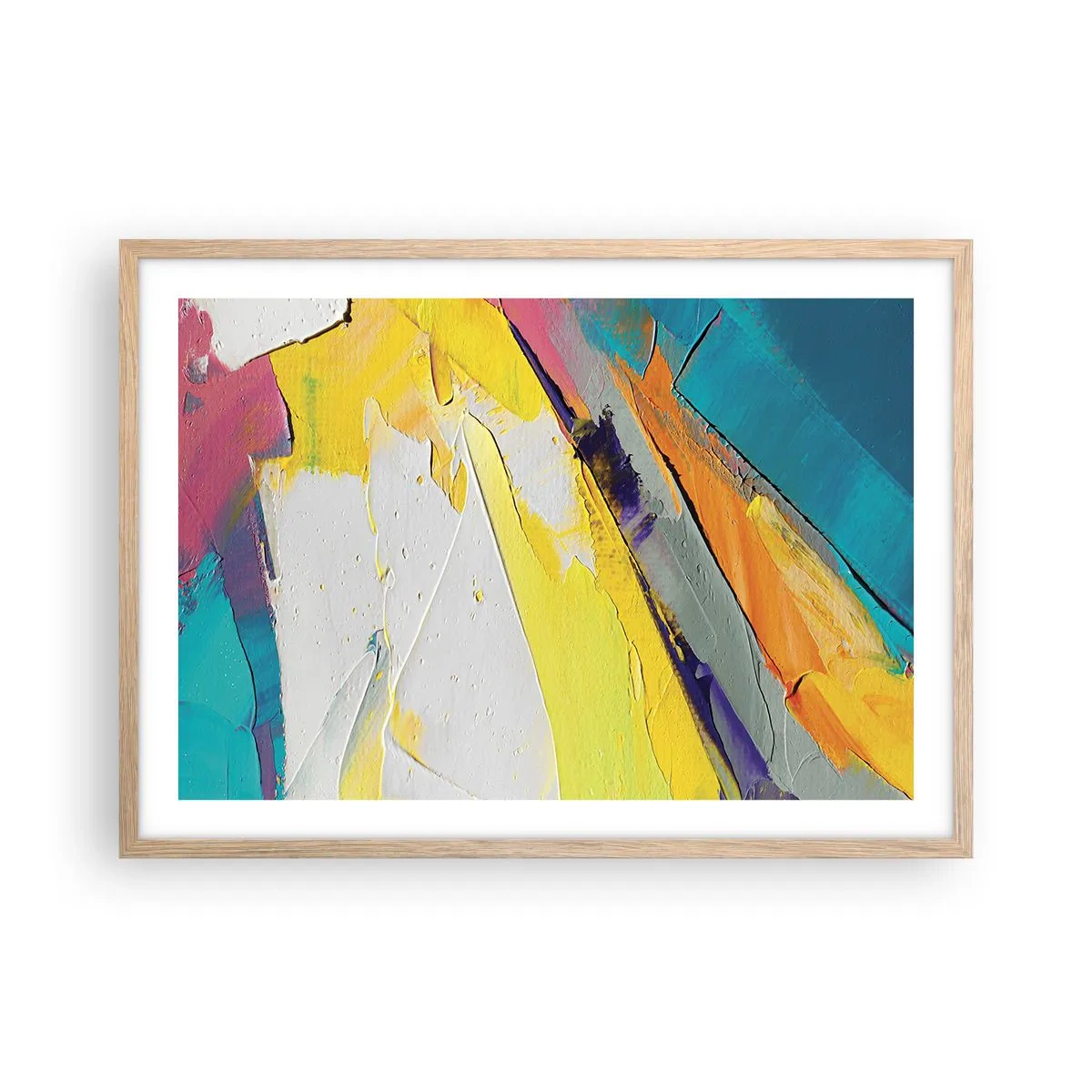 Poster in cornice rovere chiaro - Anatomia della luce - 70x50 cm