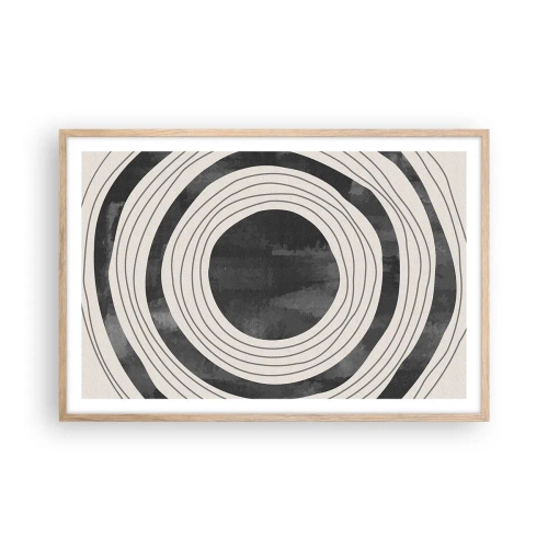 Poster in cornice rovere chiaro - Proprio al centro - 91x61 cm