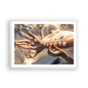 Poster in cornice bianca - La bellezza a portata di mano - 70x50 cm