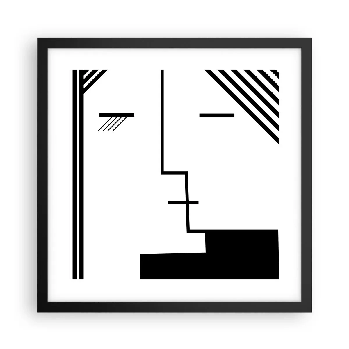 Poster in cornice nera - Semplicemente un bacio - 40x40 cm
