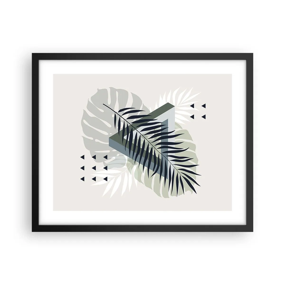 Poster in cornice nera - Natura e geometria: due ordini? - 50x40 cm