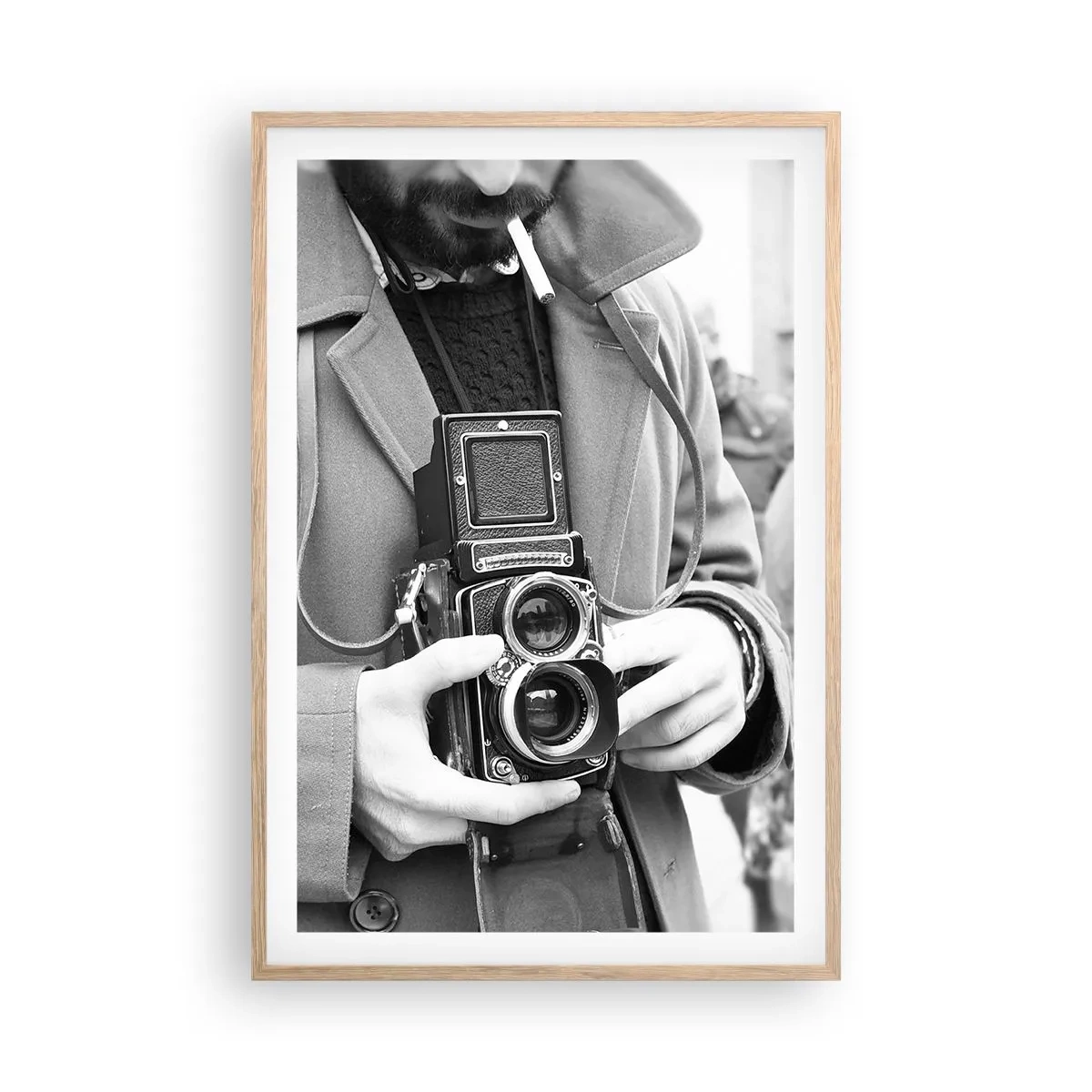 Poster in cornice rovere chiaro - In stile retro - 61x91 cm