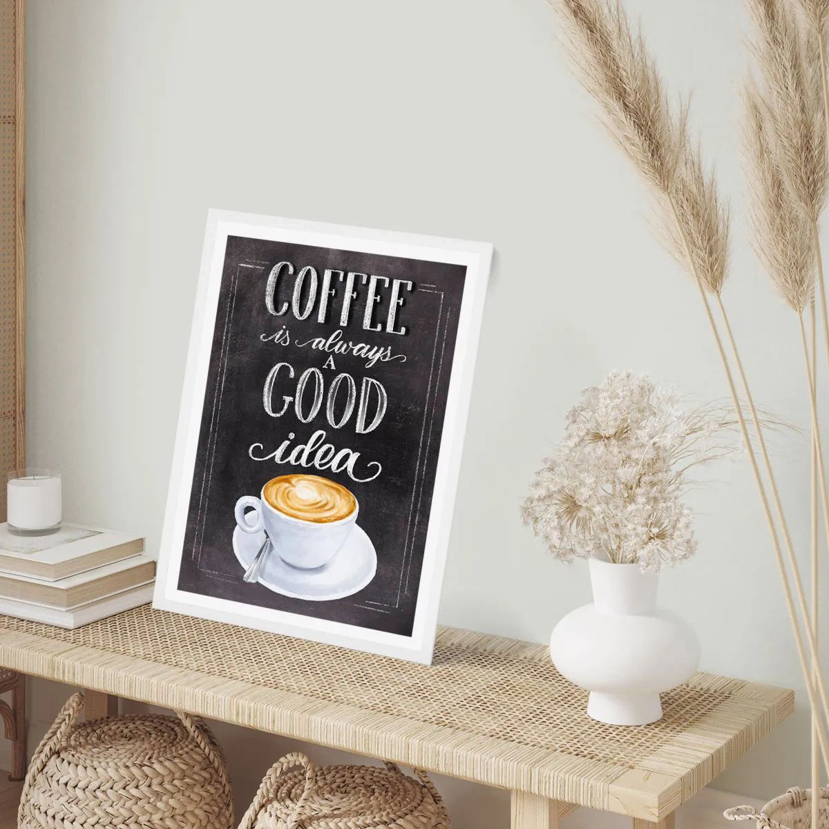 Poster in cornice bianca - Of course! - 70x100 cm