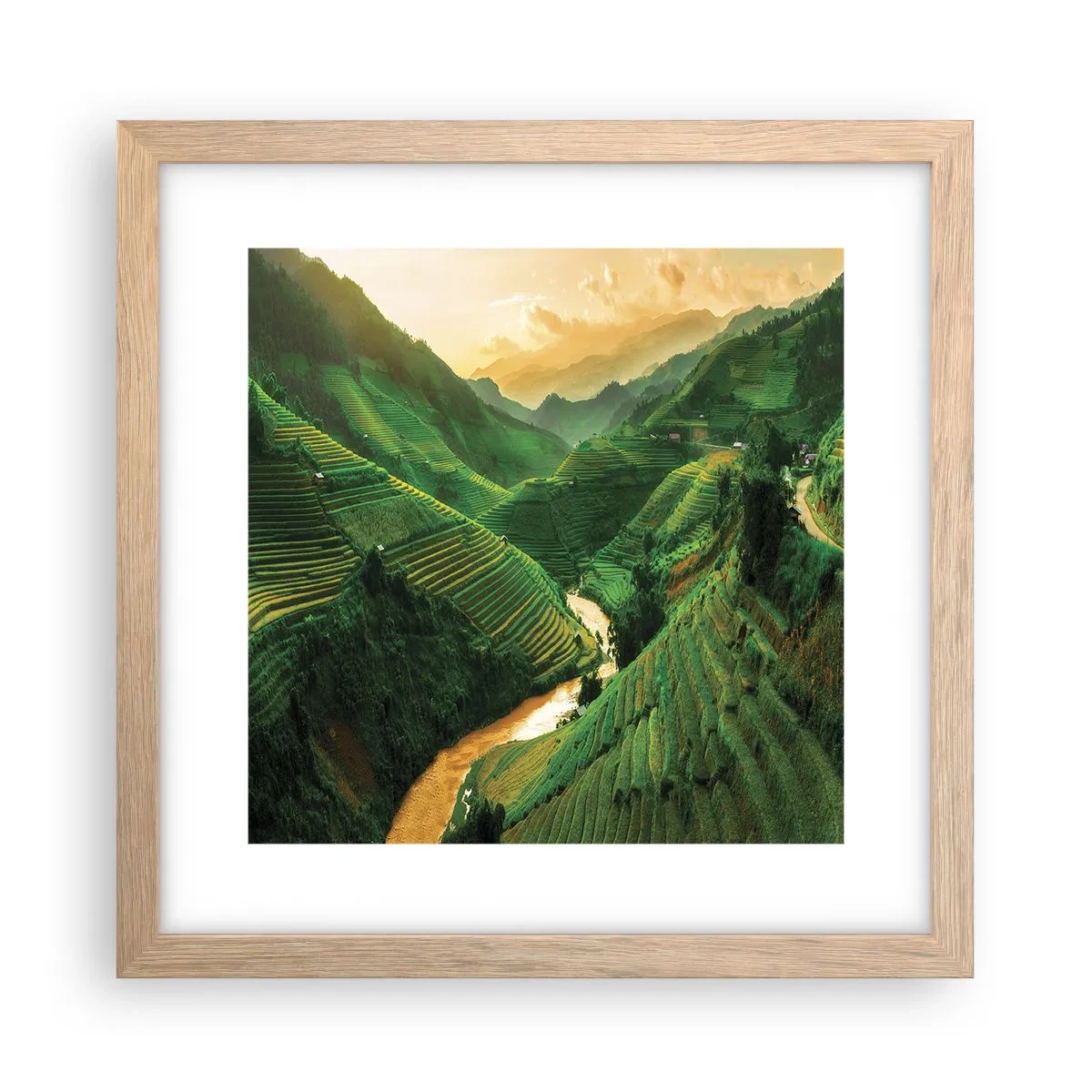 Poster in cornice rovere chiaro - Valle del Vietnam - 30x30 cm