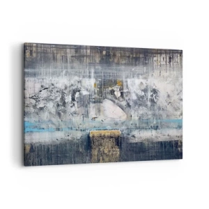 Quadro su tela - Stampe su Tela - Composizione astratta in toni freddi - 120x80cm - Talvolta è facile, talvolta è difficile - Decorazione murale moderna per soggiorno e camera da letto ARTTOR